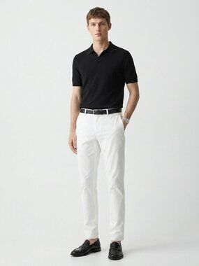 Theory Zaine Men's Stretch Cotton Slim Pants White Size 38